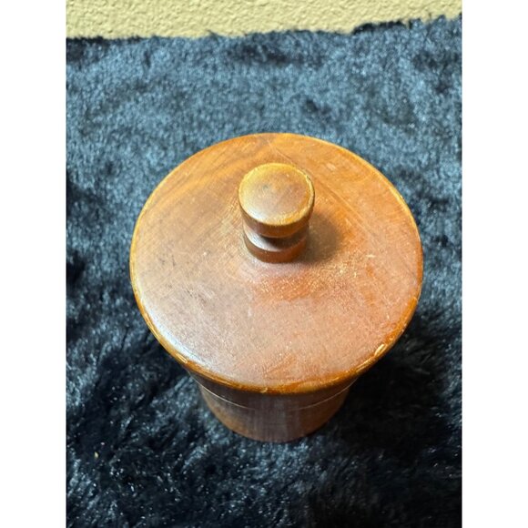 Vintage Handcrafted Juniper Wood Jar With Lid  Oregon Juniper - Picture 2 of 5